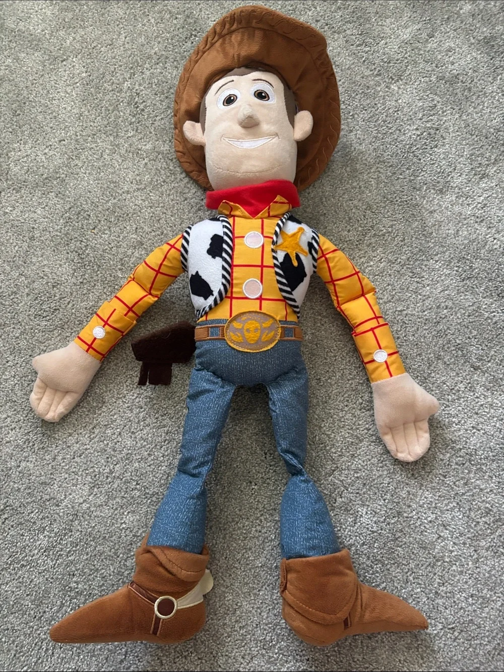Disney Woody Cowboy Plush - Yellow Shirt, Blue Pants, Brown Hat